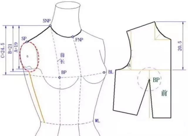 版型结构-如何确定-袖山高-